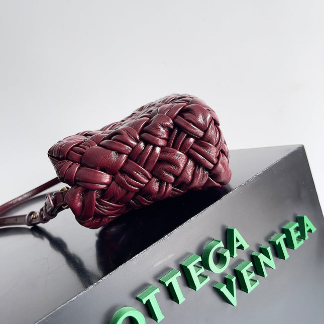 KELIMERO CHA-CHA CLUTCH 28.5 IN BURGUNDY LAMBSKIN