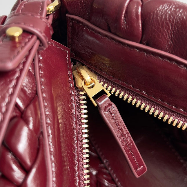 KELIMERO CHA-CHA CLUTCH 28.5 IN BURGUNDY LAMBSKIN