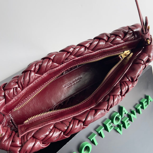 KELIMERO CHA-CHA CLUTCH 28.5 IN BURGUNDY LAMBSKIN