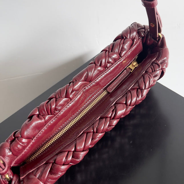 KELIMERO CHA-CHA CLUTCH 28.5 IN BURGUNDY LAMBSKIN
