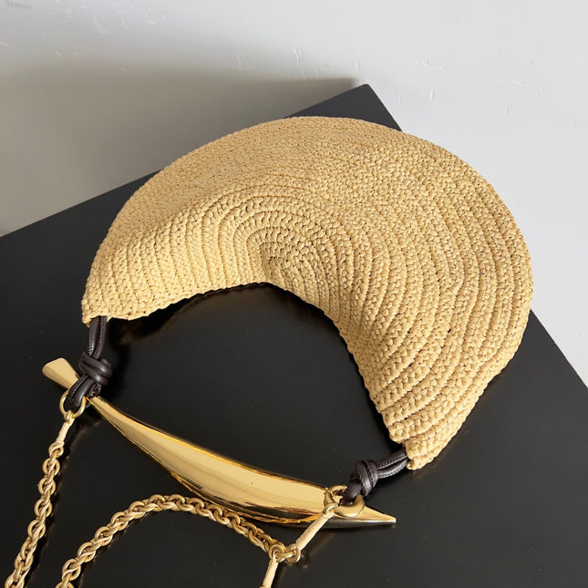 SARDINE CHAIN 33 IN NATURAL RAFFIA