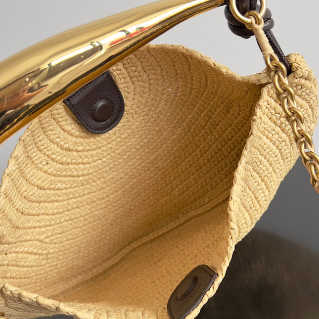 SARDINE CHAIN 33 IN NATURAL RAFFIA