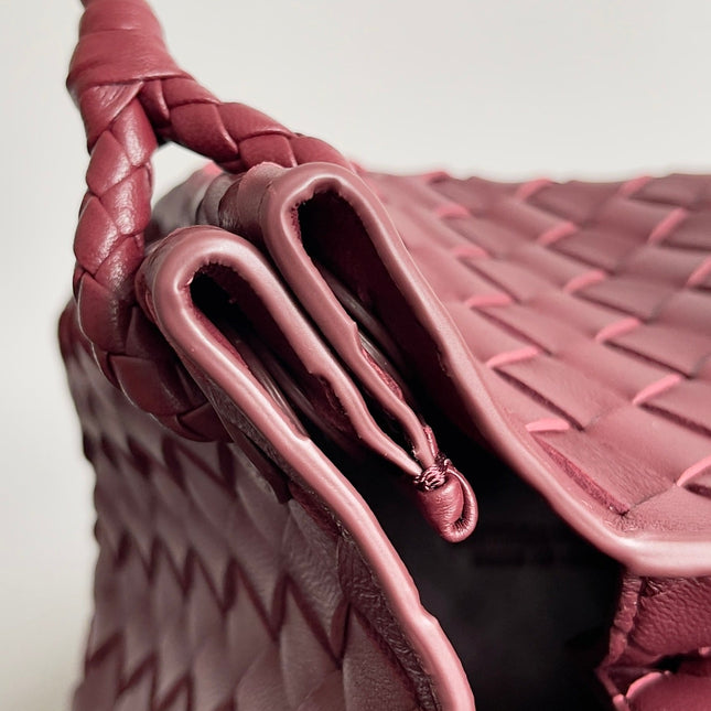 BV Small Parachute 21 Burgundy Lambskin Ghw