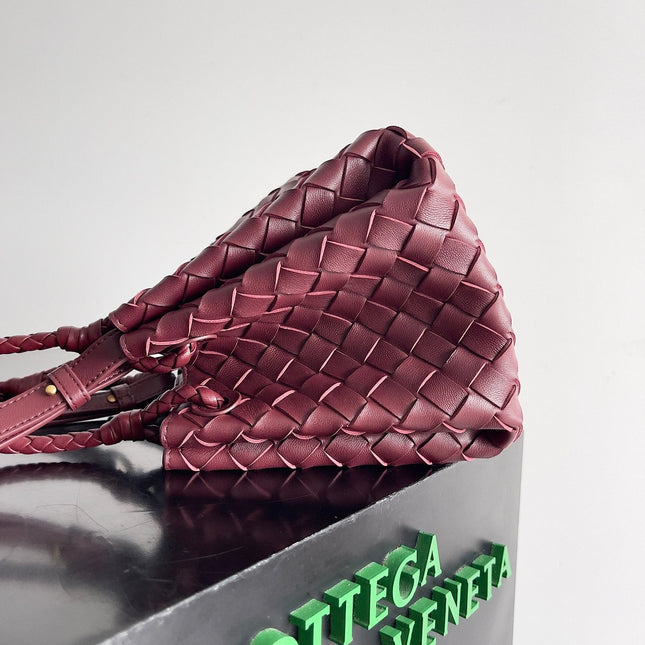 BV Small Parachute 21 Burgundy Lambskin Ghw