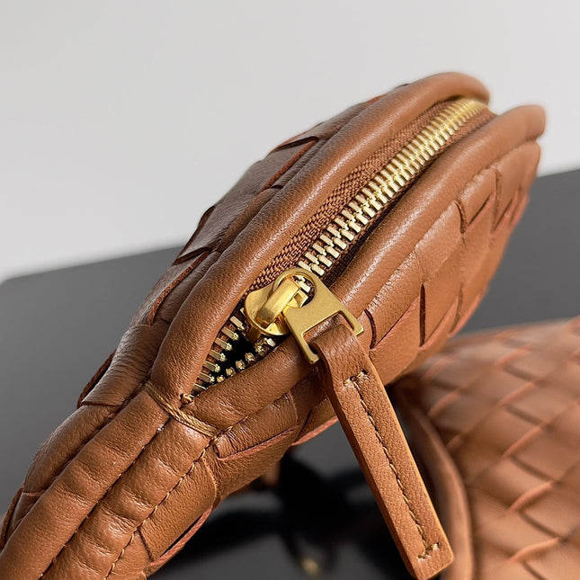 SMALL GEMELLI 24 IN BRONZE BROWN LAMBSKIN