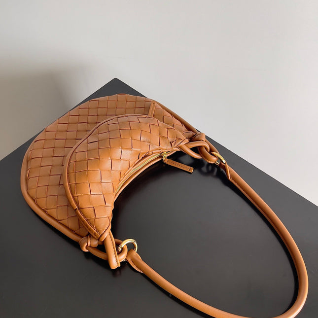 SMALL GEMELLI 24 IN BRONZE BROWN LAMBSKIN