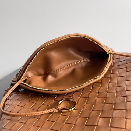 MEDIUM GEMELLI SHOULDER BAG 36 IN BROWN LAMBSKIN