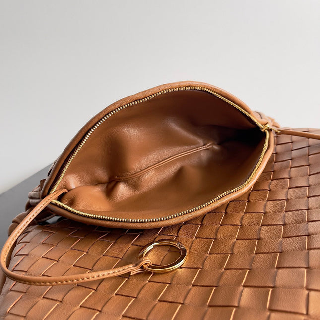MEDIUM GEMELLI SHOULDER BAG 36 IN BROWN LAMBSKIN