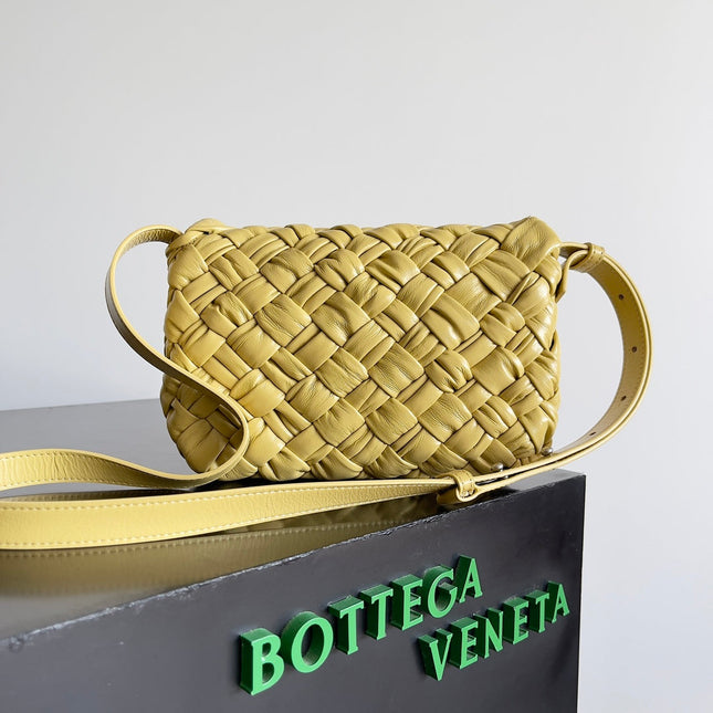 BV Small Rumple Messenger 21 Yellow Lambskin Shw