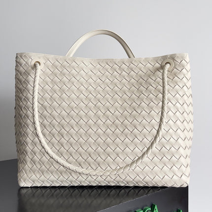 LARGE HANDLE BAG ANDIAMO 45 IN OFF WHITE LAMBSKIN
