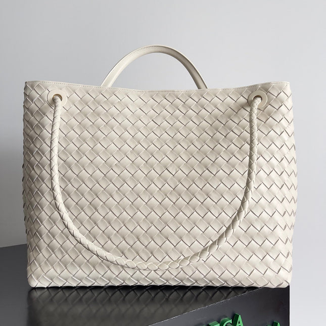 LARGE HANDLE BAG ANDIAMO 45 IN OFF WHITE LAMBSKIN
