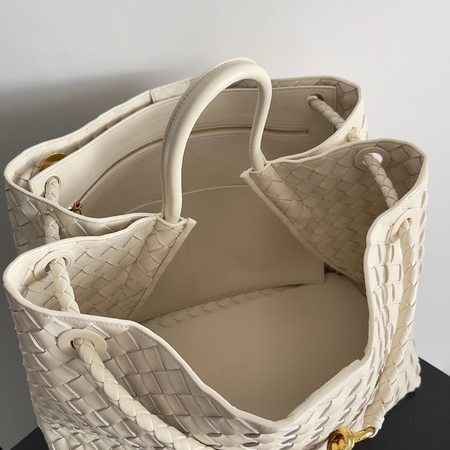 LARGE HANDLE BAG ANDIAMO 45 IN OFF WHITE LAMBSKIN