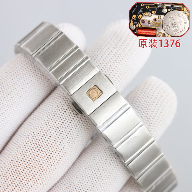 WATCH OMEGA CONSTELLATION QUARTZ 24 MM SILVER CASE WITH CRYSTAL