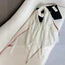 CC SCARF 180 CM IN WHITE WITH RED BORDER CASHMERE SILK 287510