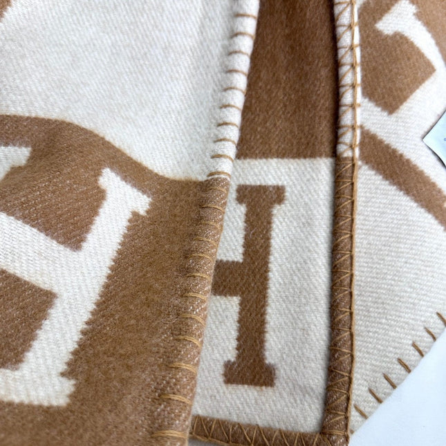 AVALON THROW BLANKET 170 CM IN CIDER BROWN CASHMERE 294473