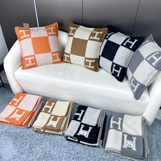 AVALON THROW BLANKET 170 CM IN CIDER BROWN CASHMERE 294473