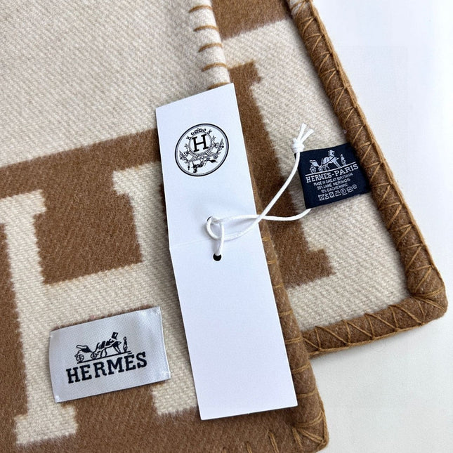 AVALON THROW BLANKET 170 CM IN CIDER BROWN CASHMERE 294473