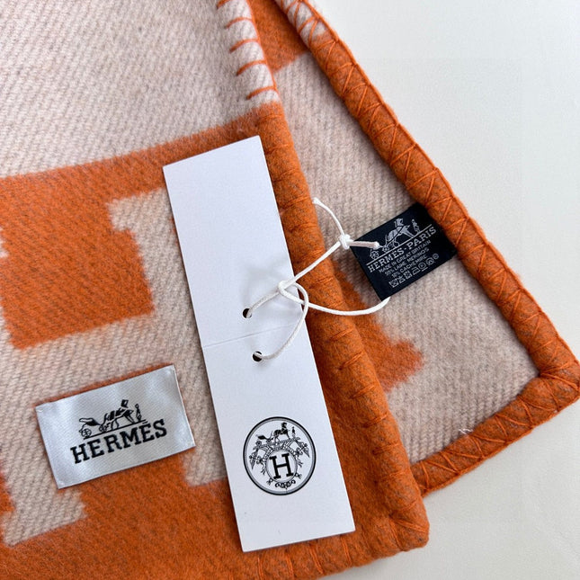 AVALON THROW BLANKET 170 CM IN TIGER ORANGE CASHMERE 294474