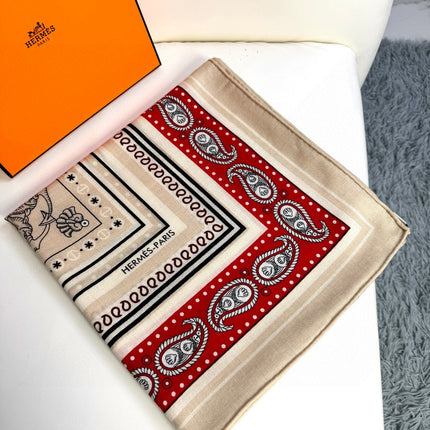 HERMES 25S SCARF 135 IN CASHMERE SILK 729039