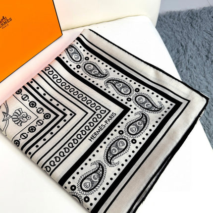 HERMES 25S SCARF 135 IN CASHMERE SILK 729038