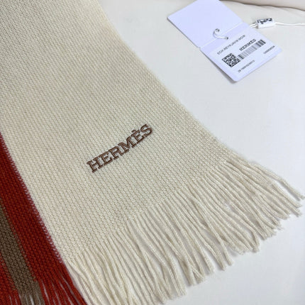 SCARF 180 CM IN WHITE MIX RED CASHMERE 356237