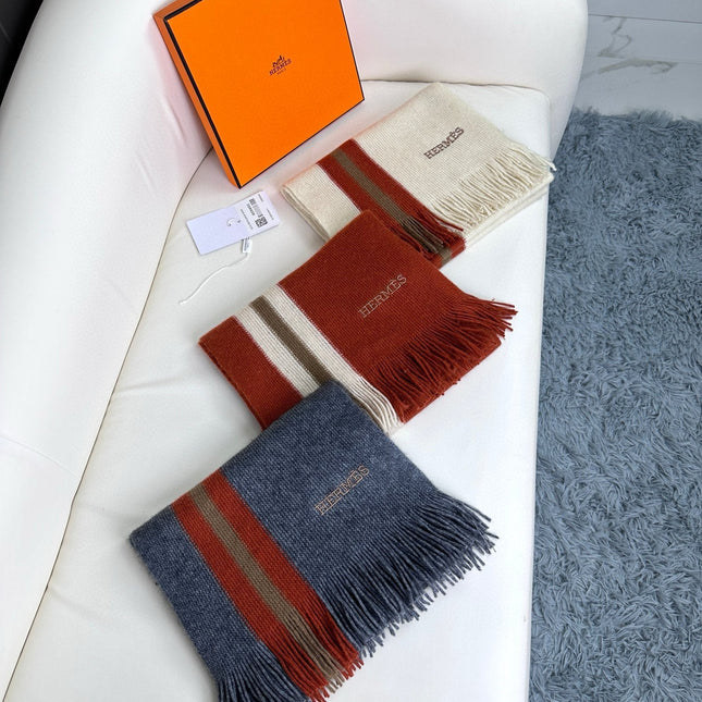 SCARF 180 CM IN WHITE MIX RED CASHMERE 356237