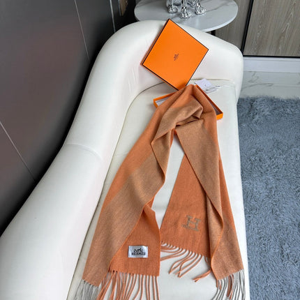 SCARF 190 CM IN TIGER ORANGE CASHMERE