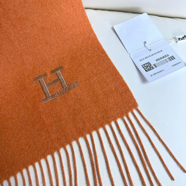 SCARF 190 CM IN TIGER ORANGE CASHMERE