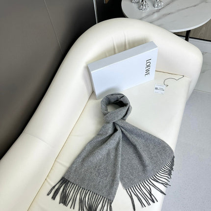 SCARF 180 CM IN MOUSE GRAY CASHMERE 383862
