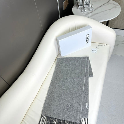 SCARF 180 CM IN MOUSE GRAY CASHMERE 383862