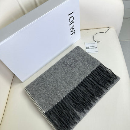 SCARF 180 CM IN MOUSE GRAY CASHMERE 383862