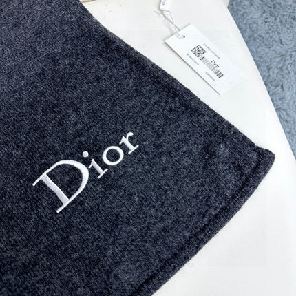 SCARF 190 CM IN BLACK MIX WHITE CARO CASHMERE 388127