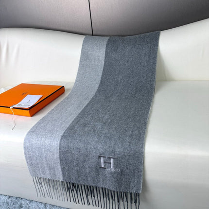 SCARF 190 CM IN COOL GRAY CASHMERE
