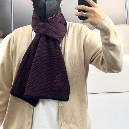 SCARF 180 CM IN WINE PURPLE CASHMERE 393154