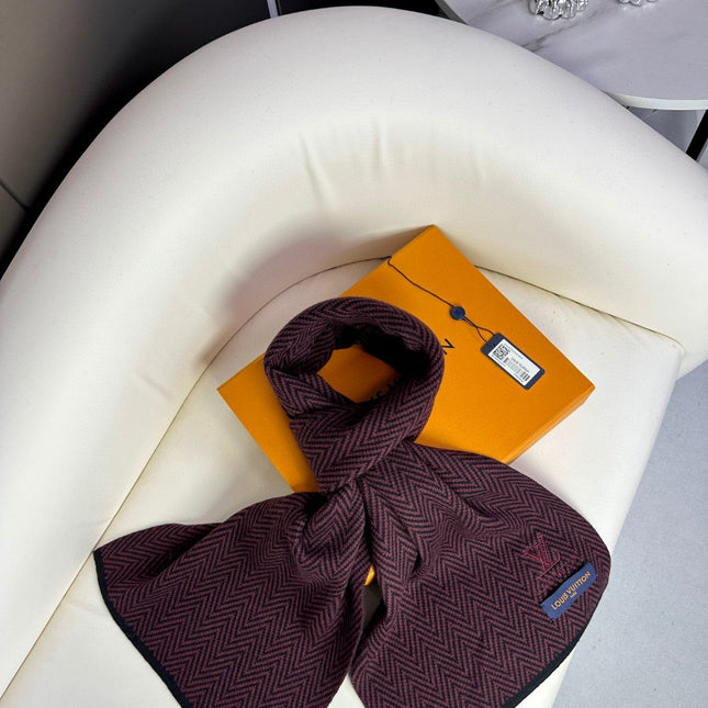SCARF 180 CM IN WINE PURPLE CASHMERE 393154