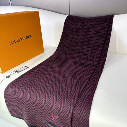 SCARF 180 CM IN WINE PURPLE CASHMERE 393154