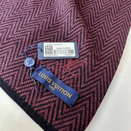SCARF 180 CM IN WINE PURPLE CASHMERE 393154