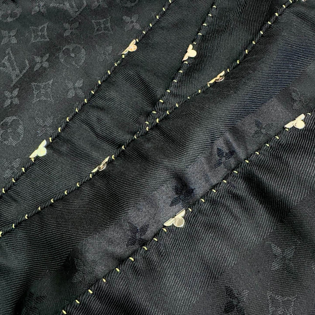 EVERMORE SCARF 140 CM IN BLACK SILK AND WOOL 393156
