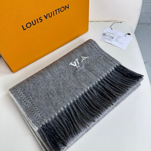 DUAL SCARF 180 CM IN SHARK GRAY CASHMERE 398375
