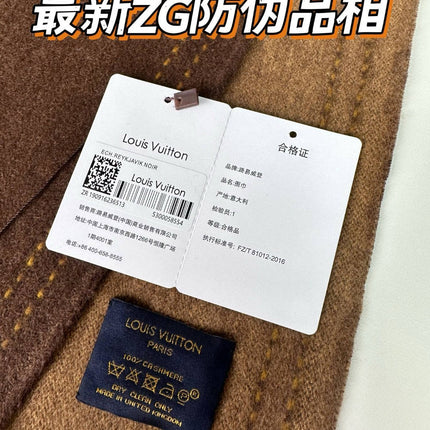 DUAL SCARF 180 CM IN CHOCOLATE BROWN CASHMERE 398376
