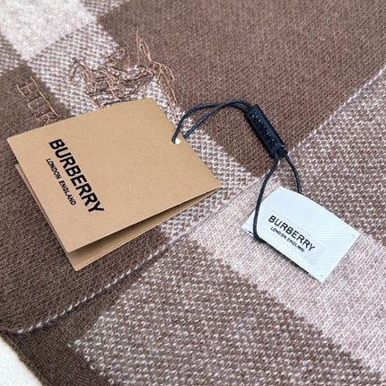 SCARF 190 CM IN MEDIUM BROWN CASHMERE  398395