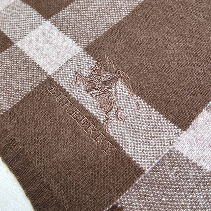 SCARF 190 CM IN MEDIUM BROWN CASHMERE  398395