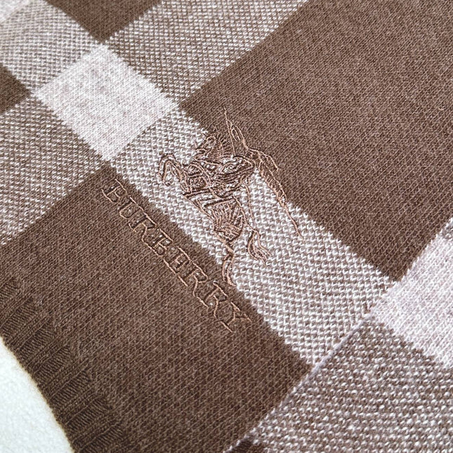 SCARF 190 CM IN MEDIUM BROWN CASHMERE  398395