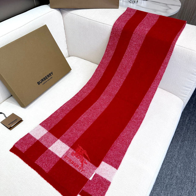 SCARF 190 CM IN CHERRY RED CASHMERE  398397