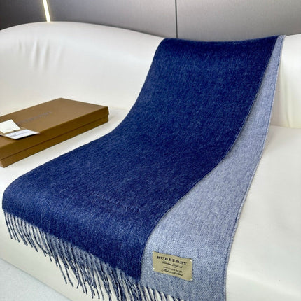 SCARF 180 CM IN NAVY BLUE CASHMERE 398419