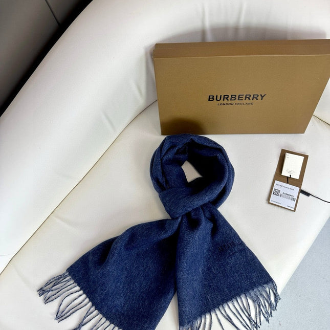 SCARF 180 CM IN NAVY BLUE CASHMERE 398419
