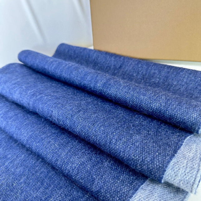 SCARF 180 CM IN NAVY BLUE CASHMERE 398419