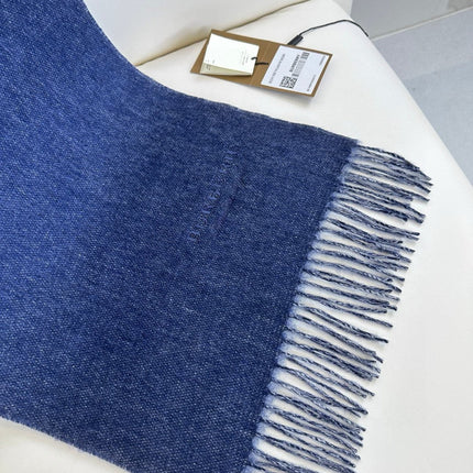 SCARF 180 CM IN NAVY BLUE CASHMERE 398419