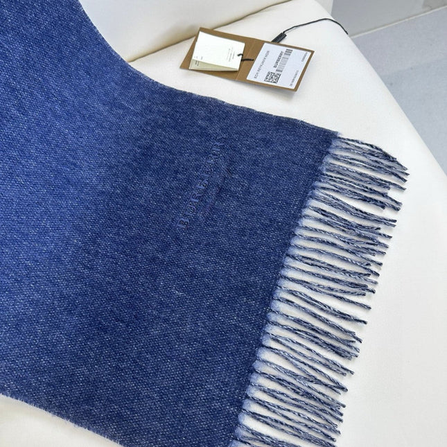 SCARF 180 CM IN NAVY BLUE CASHMERE 398419