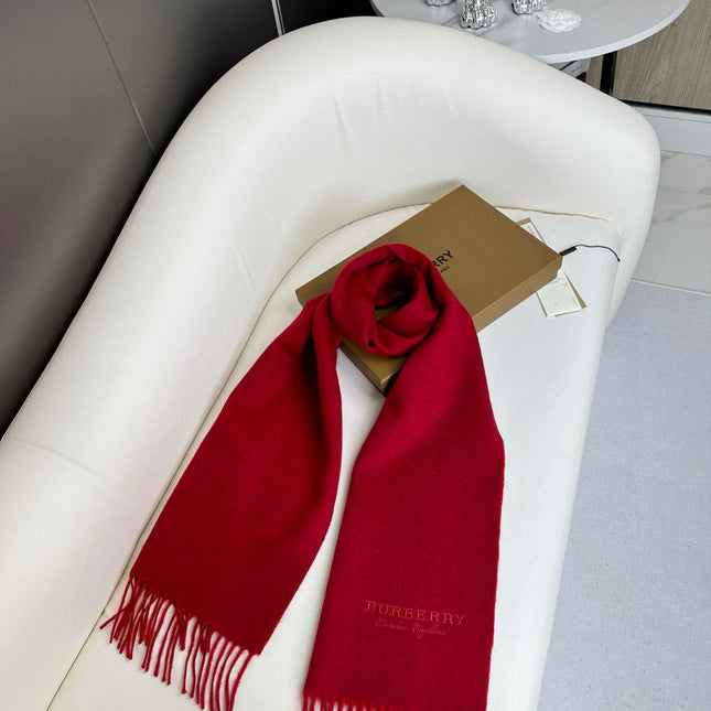 SCARF 180 CM IN CHERRY RED CASHMERE 398420